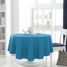 Nappe ronde unie turquoise mer
