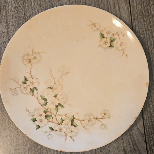 White ceramic floral - ceramic, plate