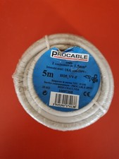 câble fils électrique 2x1,5mm  5m souple procâble neuf bâtiment
