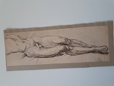 dessin ancien, homme nu