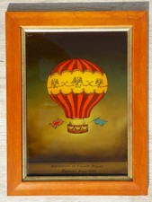 Tableau MONTGOLFIÈRE "DEPARTURE OF CLAUDE PIGNET, PARIS 1819", fixé sous verre
