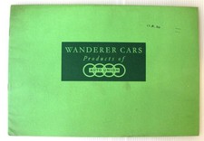 AUTO UNION Wanderer Range W24 Car Sales Brochure 1937 #W2828 a 9373