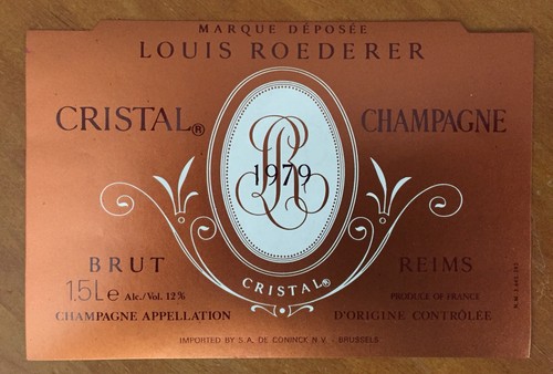 Une étiquette champagne - une, de