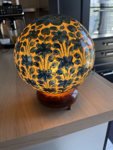 Lampe boule vintage peau - , de
