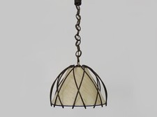 Louis Sognot pendant lamp in bamboo & rattan 1950s/60s