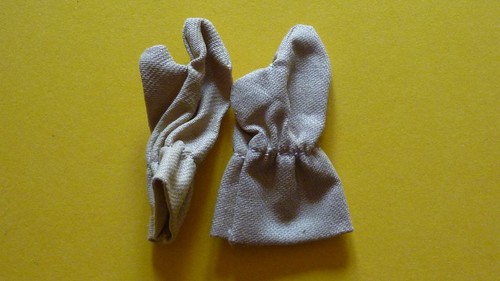 Paire gants beiges - gants, action