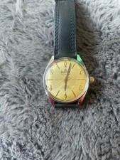 Atlantic Worldmaster 17 Jewels Vintage Manual Wind Watch 37mm Gold-Tone Dial