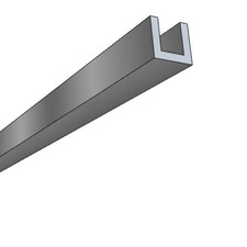 Profils U aluminium - argent