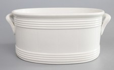 19th C Belgian Boch La Louviere White Ironstone Foot Bath Jardiniere Centerpiece