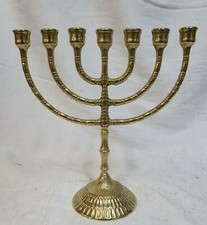 RARE grand chandelier menorah 7 branches 100% bronze /objet de culte religieux