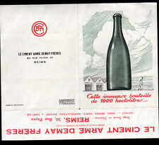 REIMS (51) USINE de CUVES verrées en Ciment armé "DEMAY Freres" Tract vers 1930