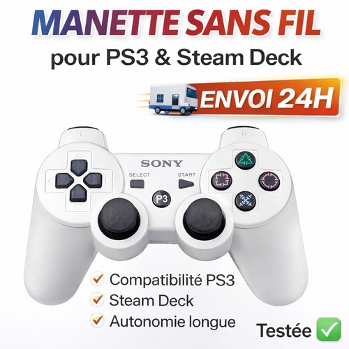 Manette jeu ps3 - manette, bluetooth