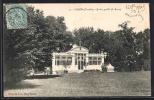 Old postcard Luçon, public garden, the greenhouse 1905 