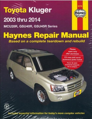 Manuel haynes toyota kluger - manuel,