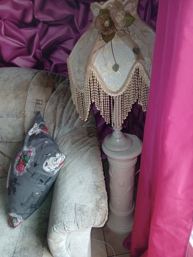 Lampe sur pied avec abat-jour