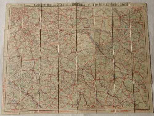 Carte routière ancienne