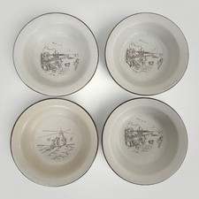COLLECTION MANOIR Rim Soup Bowl 8 3/4" Handcrafted Va Au Lave-Vaisselle-set of 4