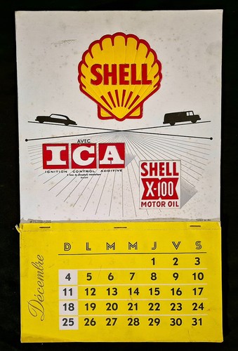 Rare carton publicitaire shell - rare,