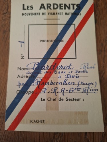 Rare carte identite ffi reseau - rare,