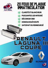 2x Feux de plaque d'immatriculation LED Renault Laguna 3 coupé  expédié sous 24h