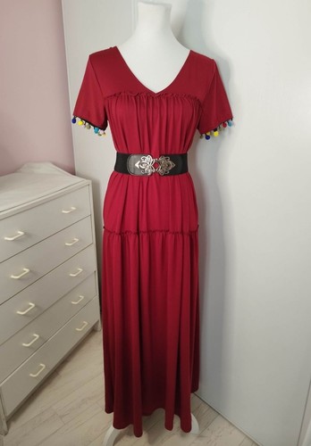 Robe longue bordeaux a - ,