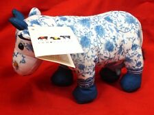 2000 Westland Giftware Blue & White Cow Parade Plush Stuffed Animal CHINA COW