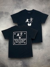 T-shirt noir à manches courtes Wu Tang Clan Protect Ya Neck Big Logo taille...