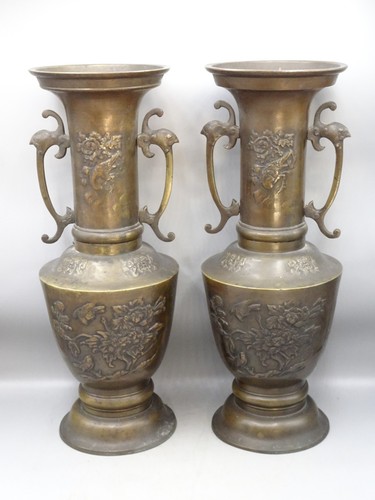 Paire grands vases - vases, anciens