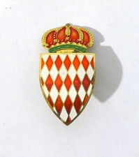 Plaque de calandre émaillée 75mm en laiton Insigne Automobile Club Monaco 04