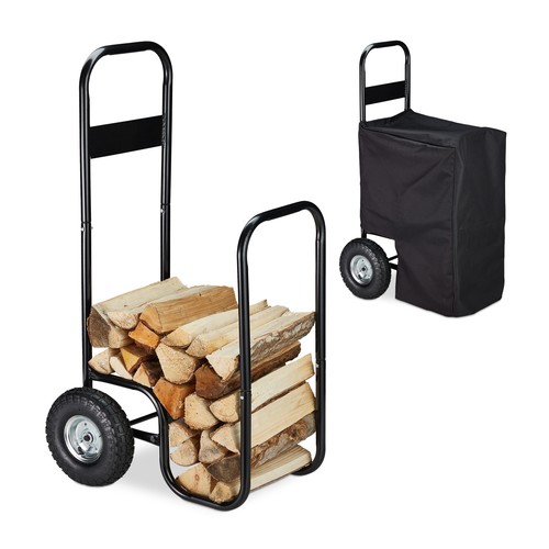 Chariot bois kg noir - bois,