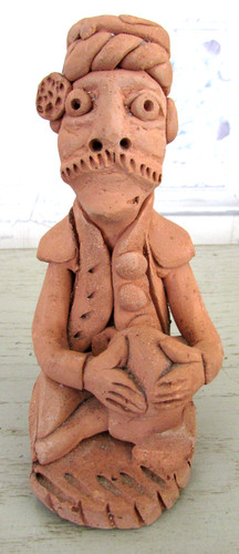 Statuette terre cuite - statuette, en
