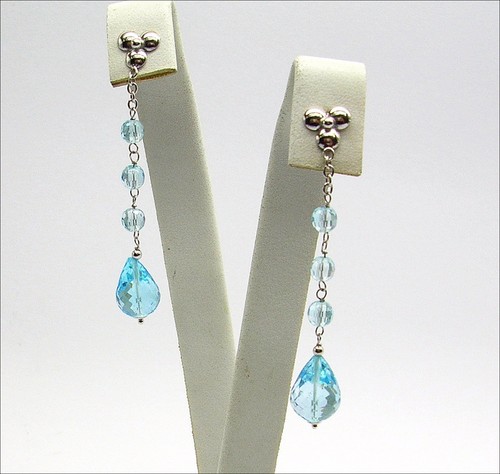 Boucles oreilles or blanc - d'oreilles, en