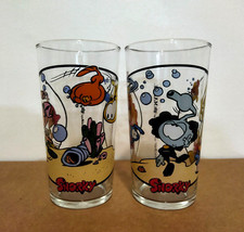 ---  SNORKY. 2 VERRES À MOUTARDE MAILLE (LONG DRINK / GRAND FORMAT) --- 1986