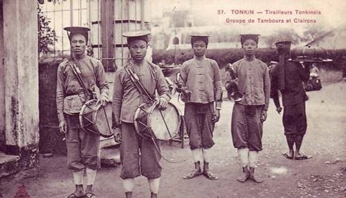B2558 cpa tonkin tirailleurs - tonkin,