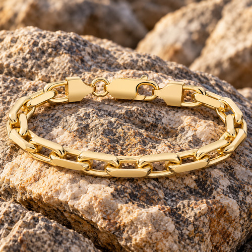 Bracelet chaîne ovale homme