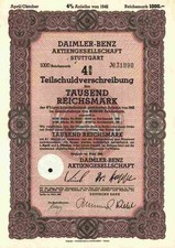 Daimler Benz AG 1942 Stuttgart Mercedes Chrysler Jeep Smart Mannheim 1000 RM TSV