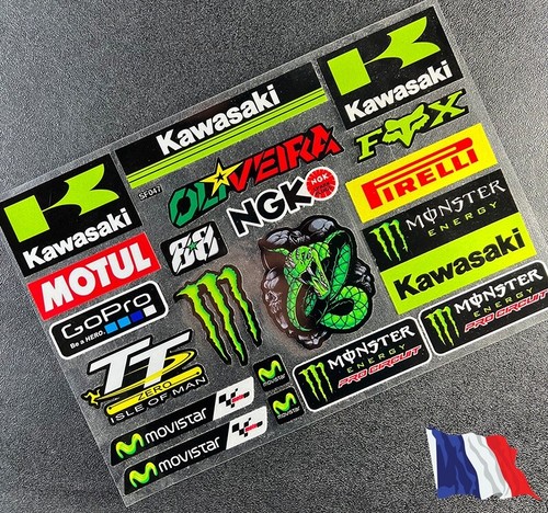 Autocollant sponsors moto - autocollant,