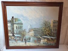 Antique PAINTING PAINTING -- oil on canvas -- PARIS -- signed Caroline C.BURNETT
