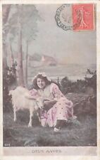 CP TWO FRIENDS GIRL WITH GOAT - 25118