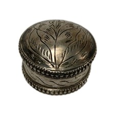 Pilulier Boite Ronde. Argent