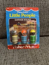 Vintage Fisher-Price Little People Garage Squad NIB Toy Figure Set