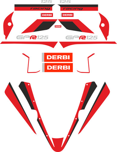 Derbi gpr 125 réplique decals - derbi,