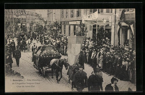 Cpa bourges fête historique - bourges,,