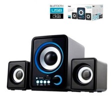 Enceintes Noirs pour PC Câble 3,5 MM USB + Jack 2.1 Qualité Son De