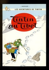 Comic chrome postcard Adventures of Tintin Cartoon printed France #088 Tibet