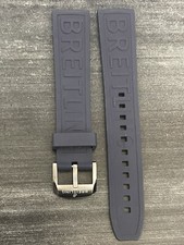 Breitling OEM 20MM Plongeur Pro Bleu Marine Caoutchouc Sangle W / Tang Boucle