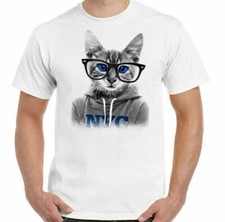 T-Shirt Chat NYC Hommes Drôle