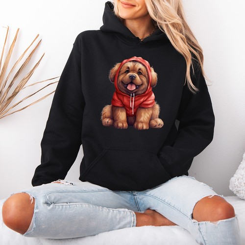 Pull graphique capuche - pull, à