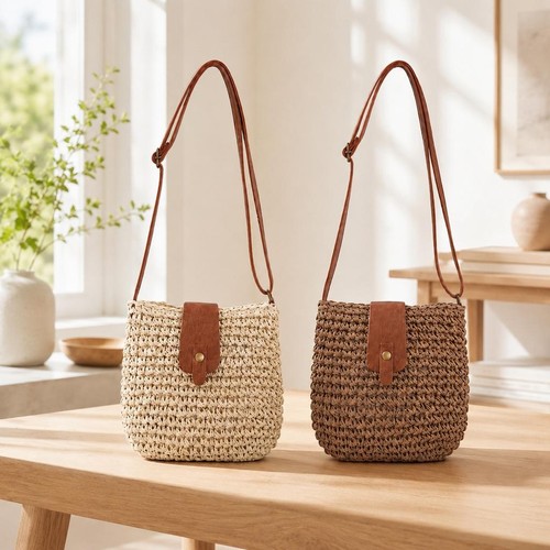 Sac paille tressé corde - sac,