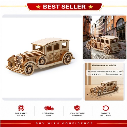 Puzzle bois voiture - puzzle,